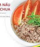 Thịt băm nấu nấm cà chua