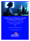 Students’ Use of Research Content in Teaching and Learning
