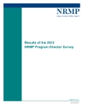 Results of the 2012 NRMP Program Director Survey 