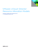 VMware vCloud®  Director ™  Resource Allocation Models