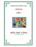 GIÁO ÁN LỚP 1 - MÔN THỦ CÔNG