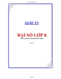 GIÁO ÁN ĐẠI SỐ LỚP 8