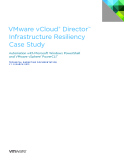 VMware vCloud® Director™  Infrastructure Resiliency   Case Study