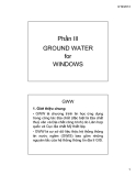 Phần III GROUND WATER for WINDOWS