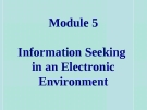 Module 5 Information Seeking in an Electronic Environment