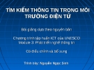 Bài giảng Tìm kiếm thông tin trong môi trường điện tử