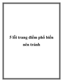 5 lỗi trang điểm phổ biến nên tránh