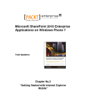 Microsoft SharePoint 2010 Enterprise  Applications on a Windows Phone 7 