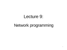 Lecture 9: Network programming