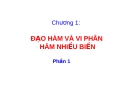 Chương 1:  ĐẠO HÀM VÀ VI PHÂN HÀM NHIỀU BIẾN