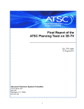 Final Report of the   ATSC Planning Team on 3D-TV 