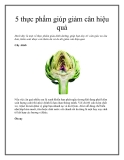 5 thực phẩm giúp giảm cân hiệu quả