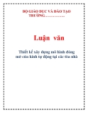 Luận văn: Thiết kế xây dựng mô hình đóng mở cửa kính tự động tại các tòa nhà