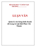 LUẬN VĂN: Quản lý cửa hàng kinh doanh đồ trang trí nội thất Phúc Chí Thành