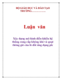 Luận văn: Xây dựng mô hình điều khiển hệ thống cung cấp không khí và quạt thông gió của lò đốt ứng dụng plc