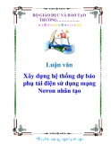  Luận văn: Xây dựng hệ thống dự báo phụ tải điện sử dụng mạng Nơron nhân tạo