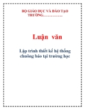 Luận văn: Lập trình thiết kế hệ thống chuông báo tại trường học