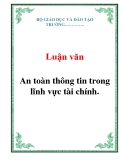  Luận văn: An toàn thông tin trong lĩnh vực tài chính