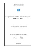 Luận văn:XÂY DỰNG CHƯƠNG TRÌNH QUẢN LÝ NHÂN VIÊN TRONG NHÀ HÀNG