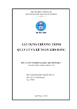 Luận văn:XÂY DỰNG CHƯƠNG TRÌNH QUẢN LÝ VÀ KẾ TOÁN KHO HÀNG