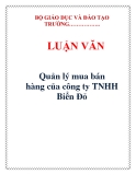 LUẬN VĂN: Quản lý mua bán hàng của công ty TNHH Biển Đỏ