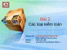 Bài 2 Các loại kiểm toán