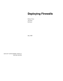 Deploying Firewalls