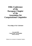 Báo cáo khoa học: "Fifth Conference of the European Chapter of the Association for Computational Linguistics"