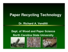 Paper Recycling Technology Dr. Richard A. Venditti