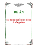 Luận văn: Sử dụng nguồn lao động ở nông thôn