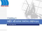 Bài giảng tin học ứng dụng: Chương I - Một số hàm thông dụng (tt)