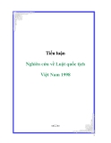 Tiểu luận: Nghiên cứu về Luật quốc tịch Việt Nam 1998