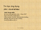 Tin học ứng dụng (Ch1 ­ Cơ sở dữ liệu)