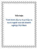 Tiểu luận Tình hình đầu tư trực tiếp ra nước ngoài của các doanh nghiệp Việt Nam