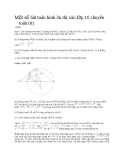 Một số bài Toán Hình học ôn thi vào lớp 10