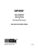 SAP2000 represents the most sophisticated and user-friendly release of the SAP series of computer programs. When initially released in 1996, SAP2000 was the first version of SAP to be completely integrated within Microsoft Windows. It features a powerful graphical user interface that is unmatched in terms of ease-of-use and productivity. Creation and modification of the model, execution of the analysis, and checking and optimization of the design, and production of the output are all accomplishe