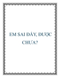 EM SAI ĐẤY, ĐƯỢC CHƯA?