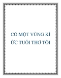 CÓ MỘT VÙNG KÍ ỨC TUỔI THƠ TÔI