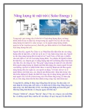 Năng lượng từ mặt trời ( Solar Energy )