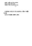 CHÍNH SÁCH TÀI KHÓA CỦA VIỆT NAM GIAI ĐOẠN 2009- 2011