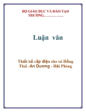 Luận văn:  Thiết kế cấp điện cho xã Hồng Thái -An Dương - Hải Phòng