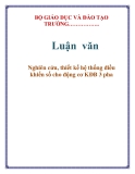 Luận văn: Nghiên cứu, thiết kế hệ thống điều khiển số cho động cơ KĐB 3 pha