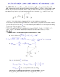 15 CÁC BÀI ĐIỆN XOAY CHIỀU TRONG ĐỀ THI ĐẠI HỌC TỰ LUẬN