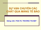 Bài giảng; Sự vận chuyển các chất qua màng tế bào