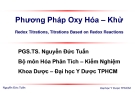 Phương Pháp Oxy Hóa – Khử