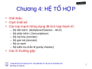 Chương 4:  LÝ THUYẾT HỆ TỔ HỢP