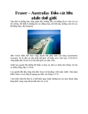Fraser – Australia: Đảo cát lớn nhất thế giới