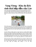 Vang Vieng - Khu du lịch sinh thái hấp dẫn của Lào