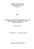 ẢNH HƯỞNG CỦA CHẾ ĐỘ DINH DƯỠNG LÊN CHẤT LƯỢNG BỐ MẸ VÀ ẤU TRÙNG CUA BIỂN (Scylla paramamosain)