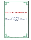 VĂN BẢN QUY PHẠM PHÁP LUẬT 22/2013/QĐ-TT 